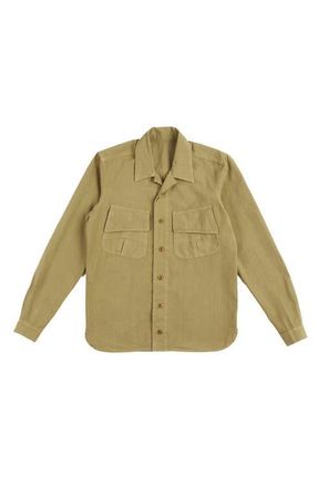 Fortela Meckongt Cotton Overshirt in Cider at Nordstrom, Size X-Small