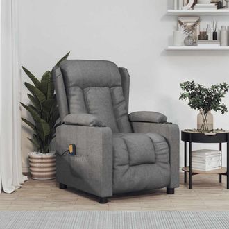 vidaXL Vidaxl Sill&oacute;n De Masaje De Tela Gris Oscuro