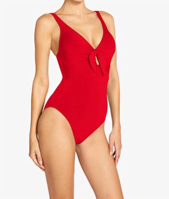 Robin Piccone Ava Knot One Piece In Red
