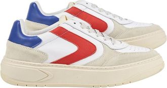 Valsport Schoenen, Heren, Veelkleurig, 41 EU, Su&egrave;de, Witte Su&egrave;de Leren Sneakers Oranje