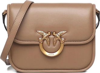 Pinko Mini Love Box Shoulder Bag In Soft Cow Leather