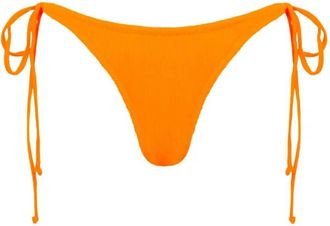 Kulani Kinis Womens Ribbed Full Coverage Bikini Bottom In Papaya