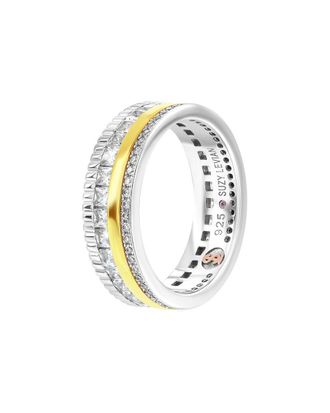Suzy Levian Suzy Levian Silver Cz Multi Stack Row Eternity Ring