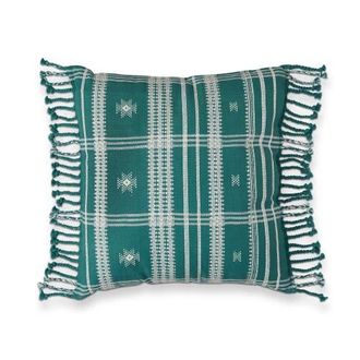 Tag Peak Pillow Spruce Green Cotton Throw Pillow for Summer Decor at Nordstrom, Size Medium
