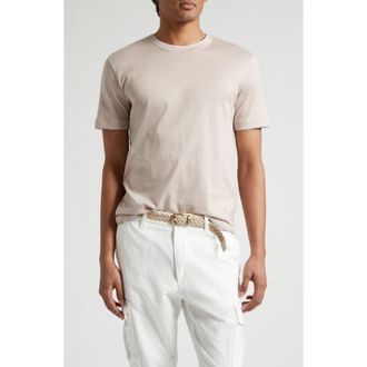 Eleventy Crewneck T-Shirt in 26-13 Dust Pink/Light Grey at Nordstrom, Size Xxx-Large