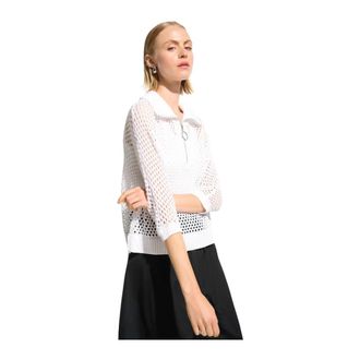 Joseph Ribkoff Zip-throughs, female, White, Size: S Polo over traforata con zip
