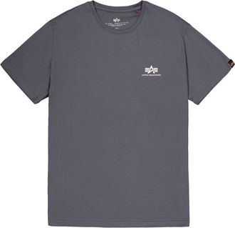Alpha Industries T-Shirt ALPHA INDUSTRIES Basic T-Shirt SL, Herren, Gr. XXL, grau (grauschwarz), Obermaterial: 100% Baumwolle, Shirts T-Shirt