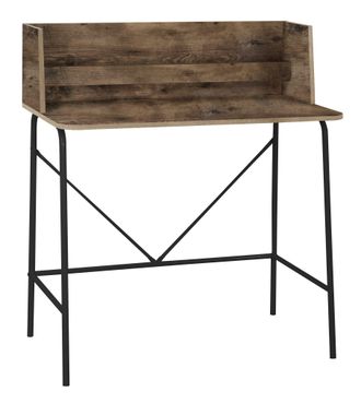 Nordlys Industrial Wood Computer Desk in Brown