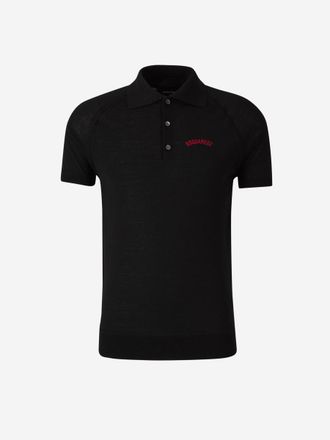 Dsquared2 Wool Knit Polo
