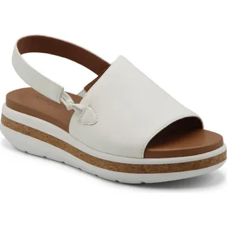 Adrienne Vittadini Primo Wedge Sandal in White at Nordstrom Rack, Size 6.5