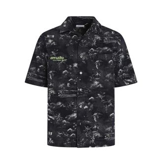 Off-white Short Sleeve Shirts, male, Multicolor, S, Fresco Jacq Blue Shirt