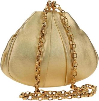 Chanel Pre-owned Vintage Schoudertas - Dames - Vintage Schoudertas - Geel - ONE Size - Leer - Vintage