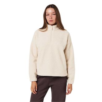 Slazenger Dames/Dames Fleece Sweatshirt met Kwartrits (Cr&egrave;me)