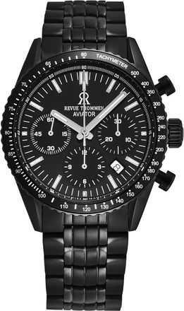 Revue Thommen Aviator Chronograph Automatic Black Dial Mens Watch 17000.6177
