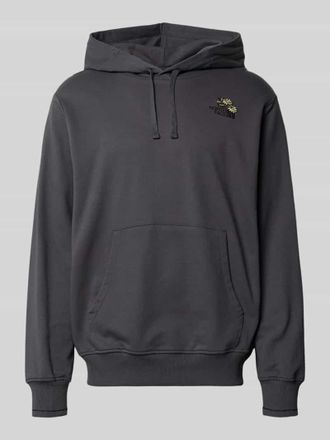 The North Face Hoodie mit Label-Stitching in Anthrazit, Gr&ouml;&szlig;e XXL