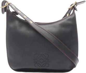 Loewe Pre-owned Shoulder Bags, female, Black, Size: ONE SIZE Pre-owned Leather Shoulder Bag