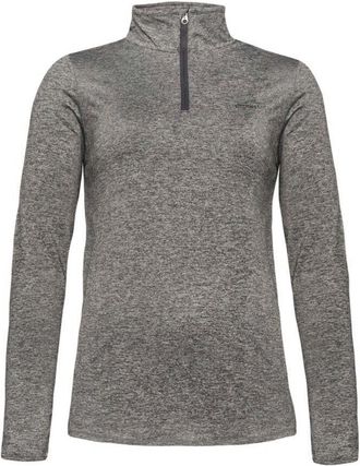Protest Stehkragenpullover PROTEST Fleecepullover FABRIZM, Damen, Gr. XXL, dunkelgrau melee, Obermaterial: 92% Polyester PES. 8% Elasthan EL., Pullover Stehkr