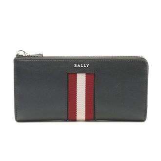 Bally Leather Round Wallet Black