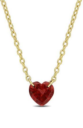 Delmar Garnet Heart Pendant Necklace in Red at Nordstrom Rack