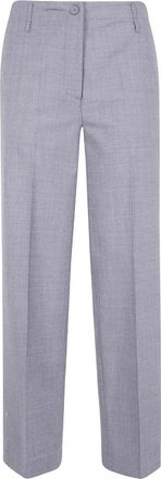 Semicouture Shelby Wide Broeken - Dames - Straight fit broeken - Grijs - S - Broeken