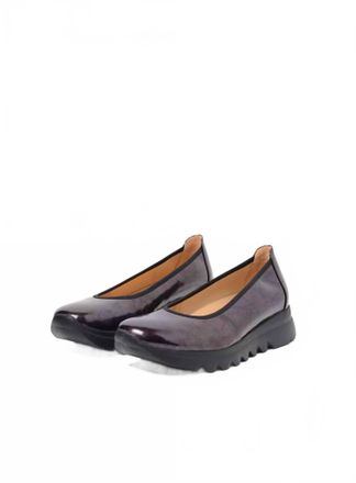 Wolky Womens Patented Snallerina Flat In Bordo
