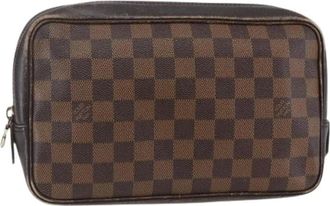 Louis Vuitton Pre-owned Clutches, female, Brown, Size: ONE SIZE Pre-owned Vintage Canvas Clutch