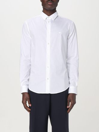 Emporio Armani Mens Long Sleeve Cotton Shirt - White - Size X-Large