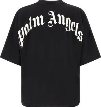 Palm Angels Logo-Graphic T-shirt - Black