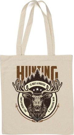 Generic Hunting Is Not A Proper Employment For A Thinking Man Natural Cotton Tote Bag White