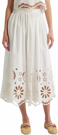 The Great. Super Bloom Eyelet Skirt In White