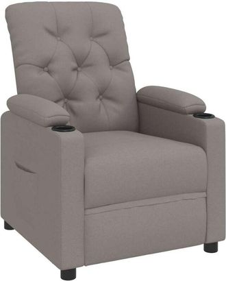 vidaXL Sill&oacute;n Reclinable De Tela Gris Taupe Vidaxl