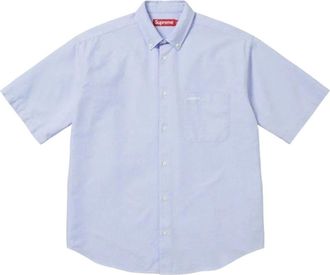 SUPREME SS26 Loose Fit Oxford S/S Shirt Light Blue SUP-SS26-158-BLU
