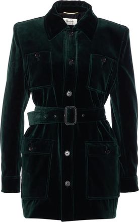 Saint Laurent Fluwelen jack - Groen