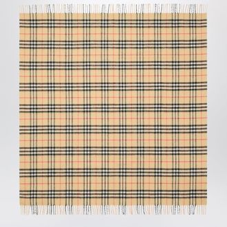 Burberry Sand beige Check wool scarf