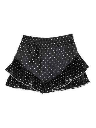 Self Portrait Polka Dot Frill Mini Skirt