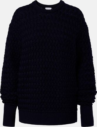 Bottega Veneta Cardigan in lana con pelle