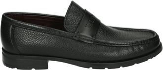 Valentino Heren Instappers Zwart Leer - Heren - Loafers - Zwart - 41 EU - Leer - Schoenen