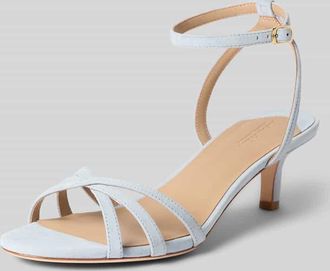 Lauren Ralph Lauren Sandaletten aus echtem Leder Modell KENDYL in Hellblau, Gr&ouml;&szlig;e 37,5