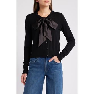 Favorite Daughter The Take a Bow Cardigan in Black at Nordstrom, Size Large