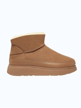 FitFlop Womens Mini Double-Faced Shearling Boots In Desert Tan