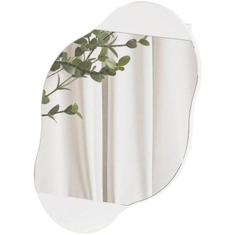 Dmora Dmora - Espejito Azmidi, Espejo, Objeto de decoración de pared, Decoración de espejo, 60x13 h75 cm, Blanco