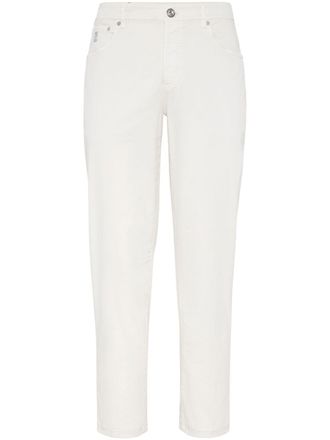 Brunello Cucinelli Straight mid waist broek - Beige