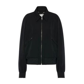 Maison Margiela Wool Caban - Dames - Bomber jackets - Zwart - XS - Wol - Jassen