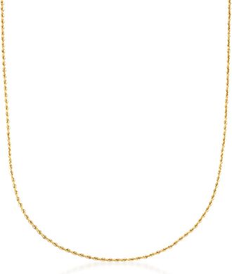 Ross-Simons 2mm 14kt Yellow Gold Rope-Chain Necklace