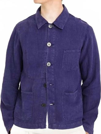 La Paz Baptista Worker Jacket In Navy Linen