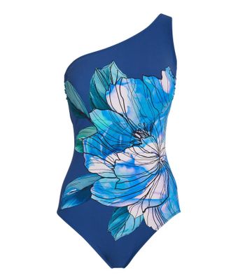 Gottex Wild Flower One Shoulder One Piece Size L