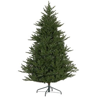 HOMCOM Artificial Christmas Tree with Realistic Hinged Branches - Green | TJ Hughes