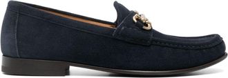 Brunello Cucinelli horsebit-detail suede loafers - men - Calf Suede/Calf Leather/Calf Leather - 42 - Blue