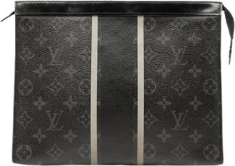 Louis Vuitton Pre-owned Clutches, female, Black, Size: ONE SIZE Pre-owned Monogram Eclipse Clutch