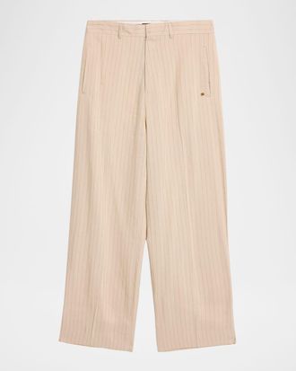 Amiri Men & apos;s Striped Linen-Blend Tailored Pants